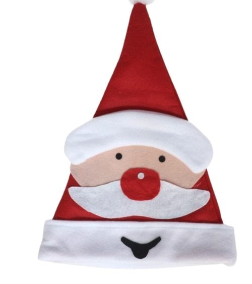 Gorro Navideño con Papá Noel de Fieltro