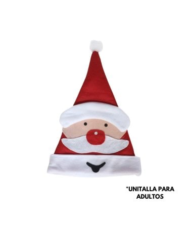 Gorro Navideño con Papá Noel de Fieltro