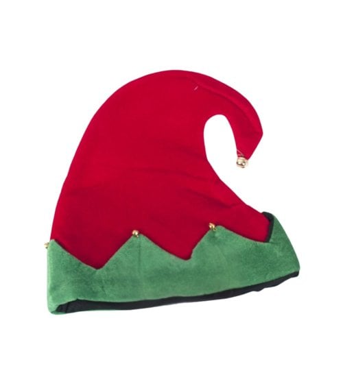 Gorro Rojo de Elfo Navideño con Cascabeles