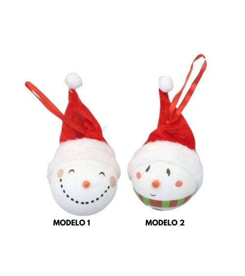 Bola de Cerámica de Muñeco de Nieve para Árbol
