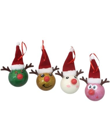 Bola de Reno con Purpurina para Árbol