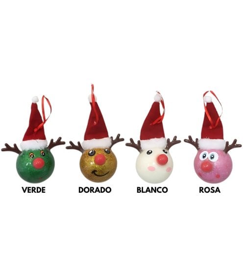 Bola de Reno con Purpurina para Árbol