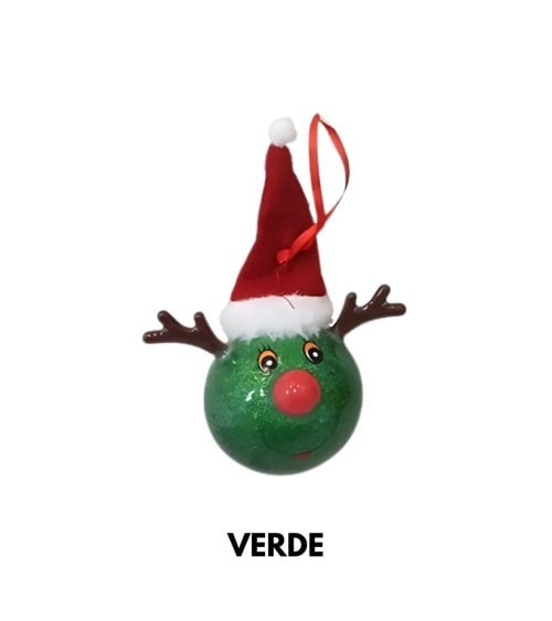 Bola de Reno con Purpurina para Árbol