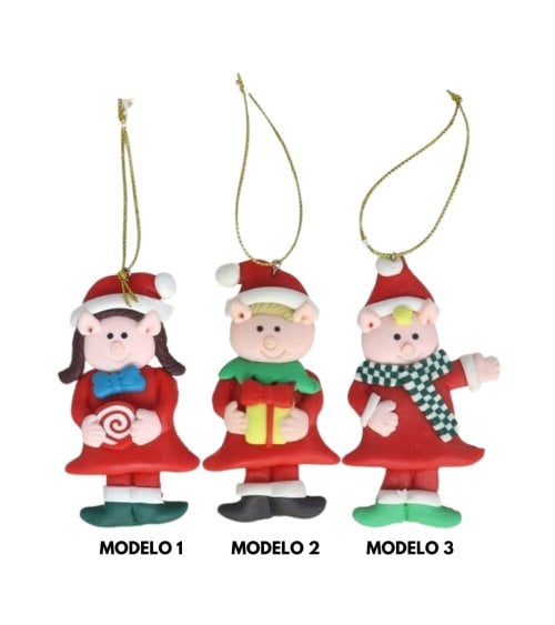 Colgante de Cerditos Navideño para Árbol