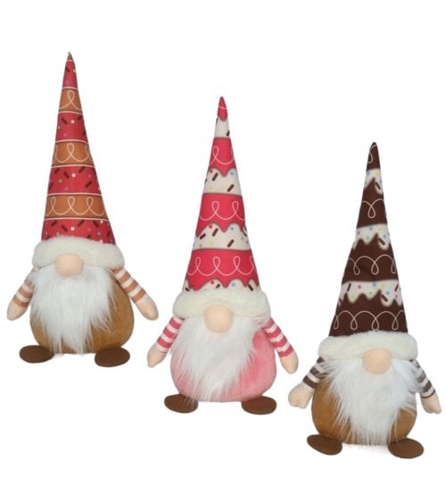 Gnomo de Caramelo de Pie para Decoración Navideña