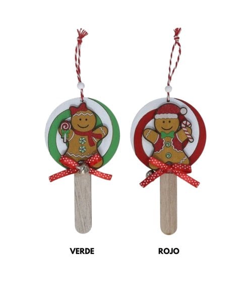 Colgante de Piruleta y Muñeco de Jengibre para Árbol