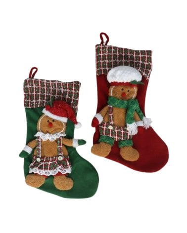 Calcetin Navideño de Muñeco de Jengibre