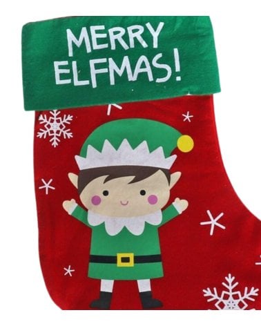 Calcetín Navideño con Diseño de Elfo para Colgar