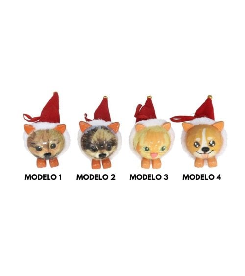Colgante de Mascota con Gorro Navideño para Árbol