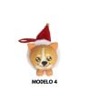 Colgante de Mascota con Gorro Navideño para Árbol