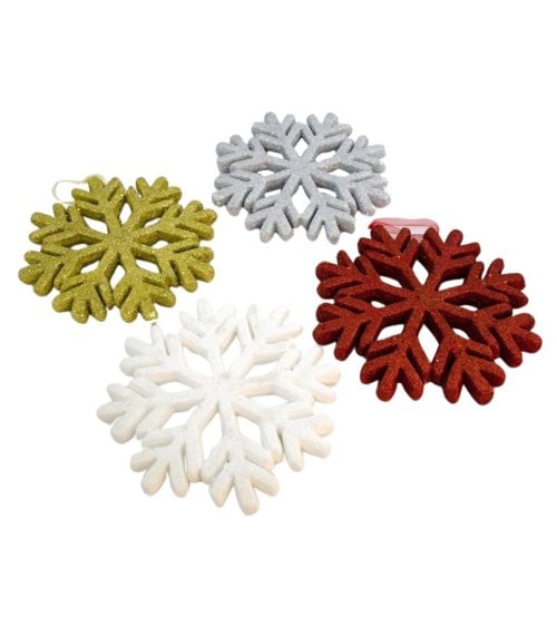 Colgante de Copo de Nieve Brillante para Árbol