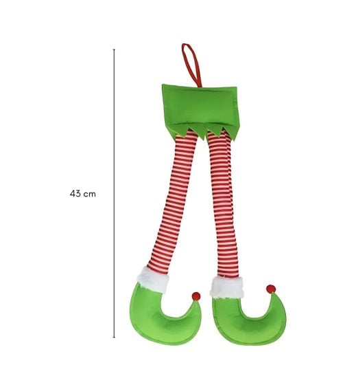 Colgante de Piernas de Elfo Navideño