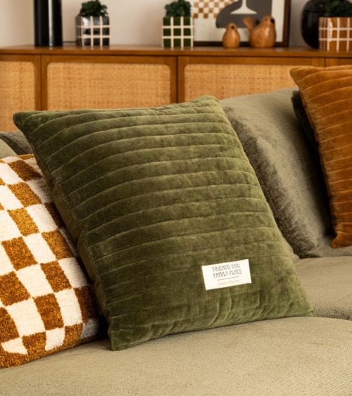 Cojín Cuadrado Caqui Family