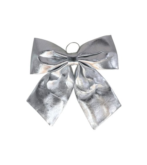Lazo Viena Plateado para Decoración Navideña