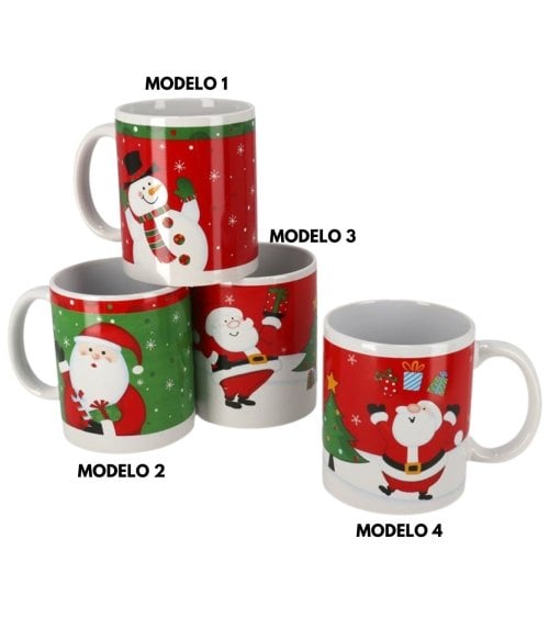 Taza Mug con Personajes Navideños Navidad