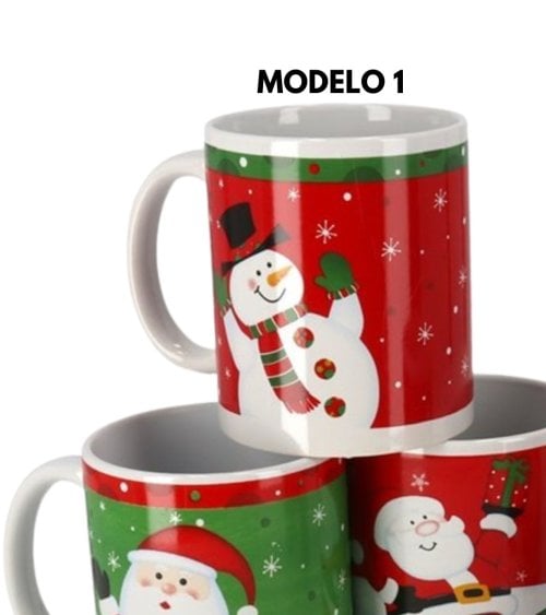 Taza Mug con Personajes Navideños Navidad