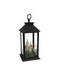 Farolillo Negro con LED para Decoración Navideña