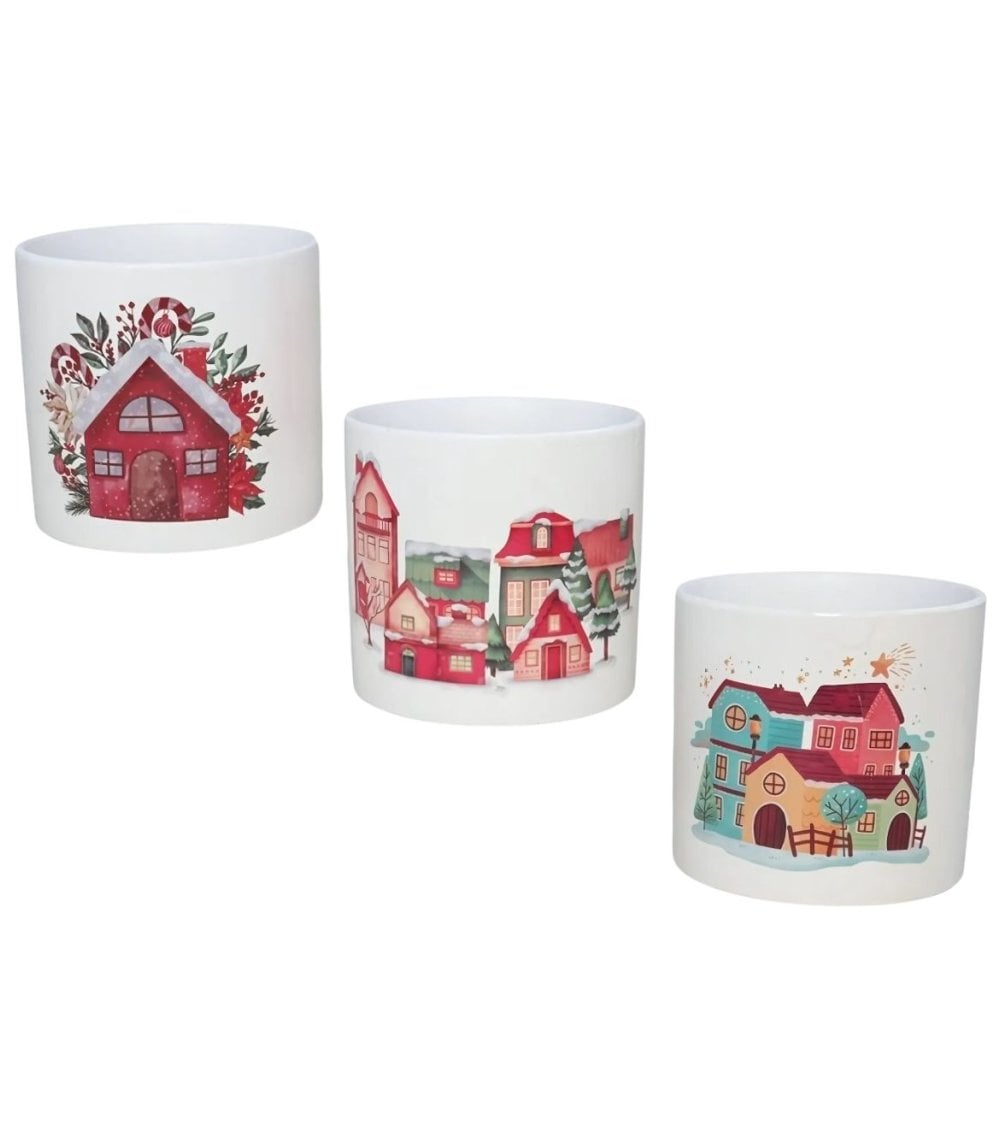 Macetero Navideño de Cerámica