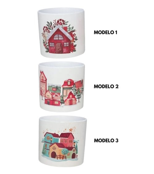 Macetero Navideño de Cerámica