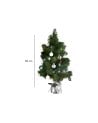 Mini Árbol de Navidad Decorado Plateado