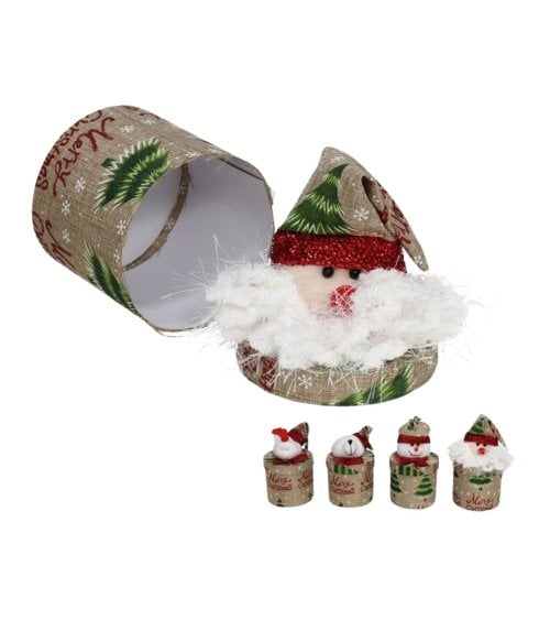 Caja de Regalo con Personaje Navideño en Tapa