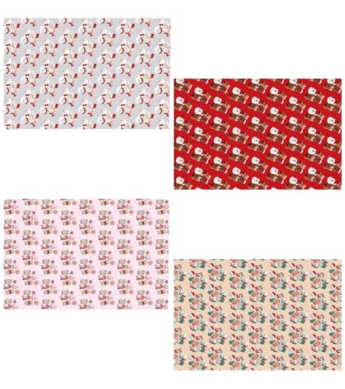 Papel de Regalo Navideño de Patrón Colorido