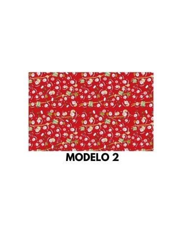 Papel de Regalo Navideño Rojo con Personajes