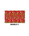 Papel de Regalo Navideño Rojo con Personajes
