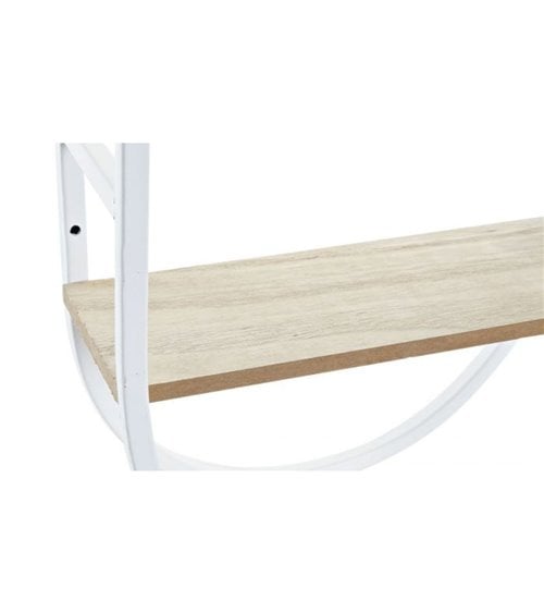 Reloj de Pared en Madera con Estantería
