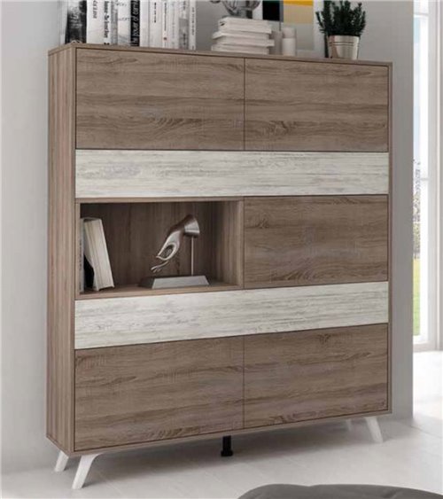 Vitrina Sin Cristal y Puertas Abatibles Soto