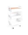 Carrito Auxiliar con Tapa Madera para Almacenaje