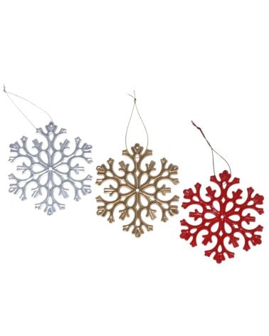 Colgante de Copo de Nieve Metalizado para Árbol