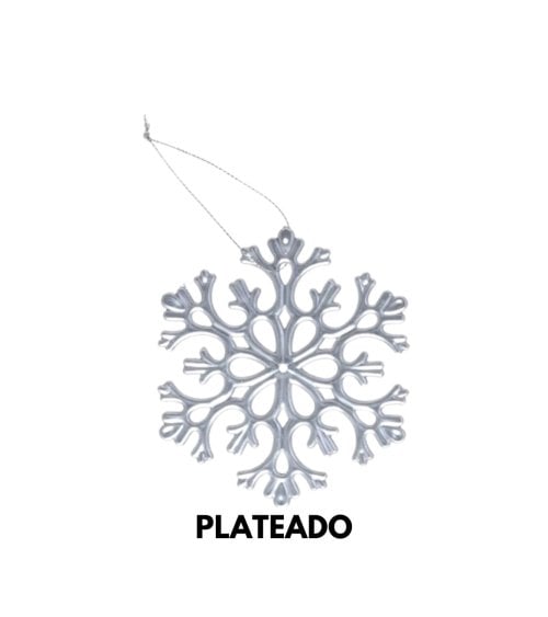 Colgante de Copo de Nieve Metalizado para Árbol