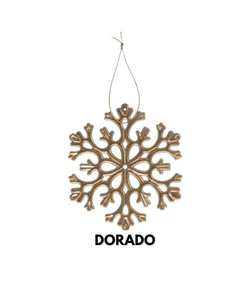 Colgante de Copo de Nieve Metalizado para Árbol