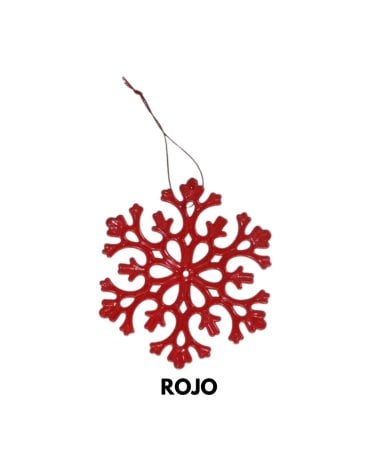 Colgante de Copo de Nieve Metalizado para Árbol