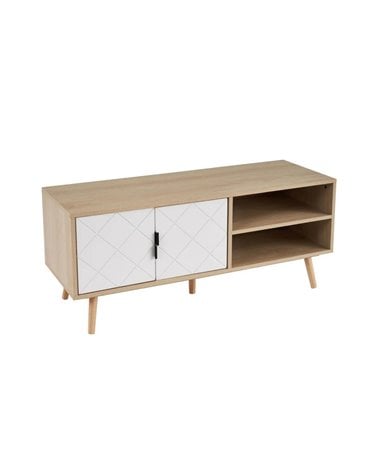 Mueble de TV Nórdico con Dos Puertas con Rombos