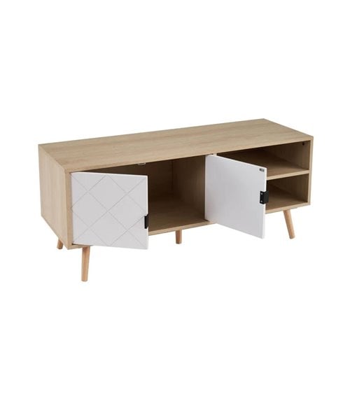 Mueble de TV Nórdico con Dos Puertas con Rombos