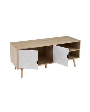 Mueble de TV Nórdico con Dos Puertas con Rombos