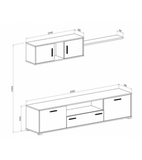 Composición de Salón Tres Piezas Dimas