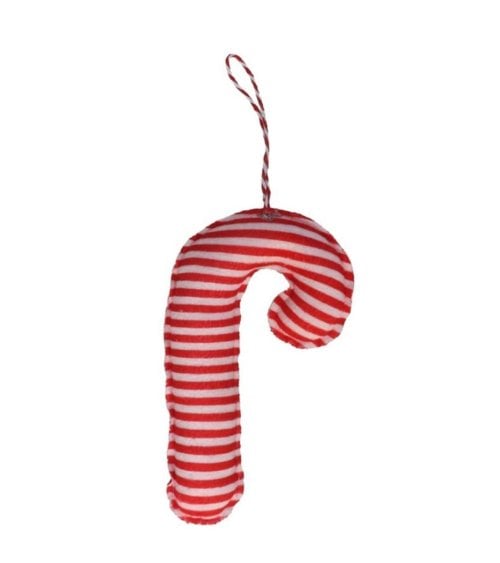 Colgante Bastón de Caramelo de Tela para Árbol