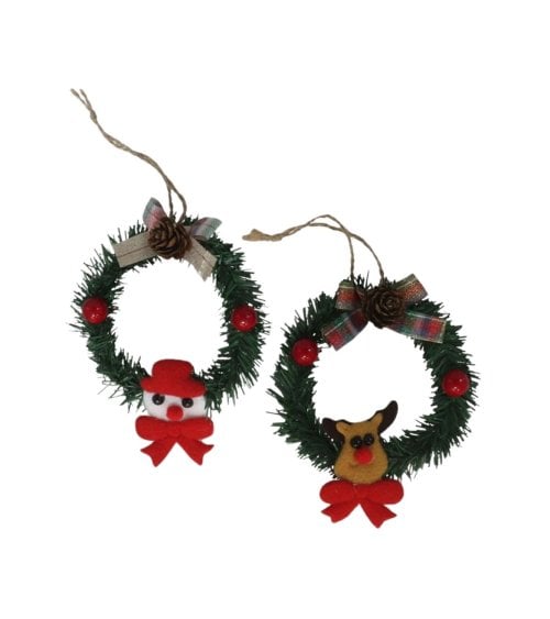 Colgante de Mini Corona de Pino para Árbol