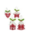 Colgante de Figura Glaseada Roja para Árbol