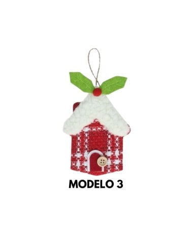 Colgante de Figura Glaseada Roja para Árbol