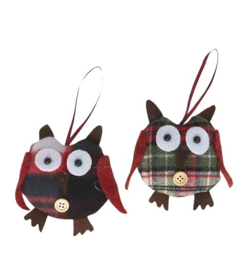 Colgante Búho de Tela para Árbol