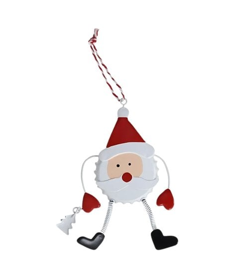 Colgante Santa de Piezas de Metal para Árbol