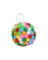Bola Navideña de Pompones Multicolor