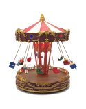 Escena Navideña Carrusel con Movimiento y Música