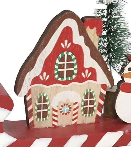 Figura de Madera Casita Navideña de Chuches
