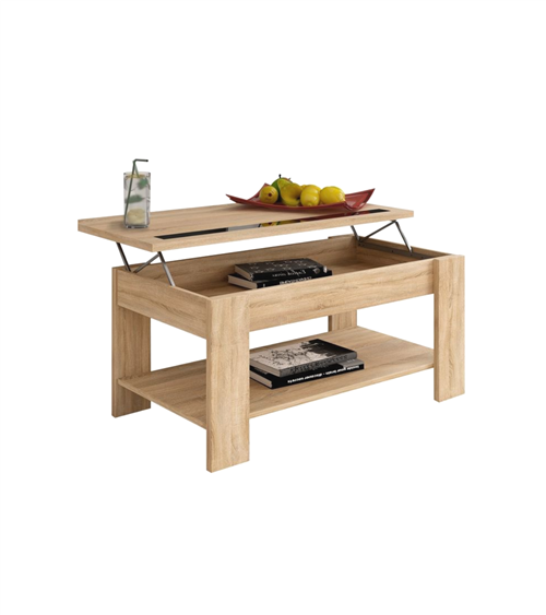 Mesa de Centro con Tablero Elevable con Cristal Agueda