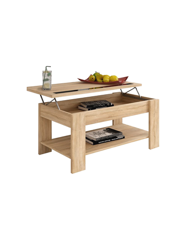 Mesa de Centro con Tablero Elevable con Cristal Agueda